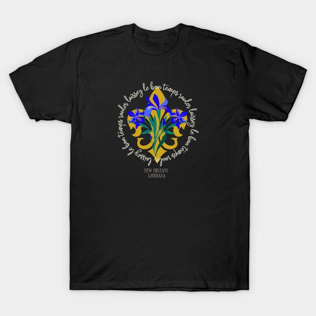 Laissez Le Bon Temps Rouler Mardi Gras T-Shirt by NOLA Bookish Vamp